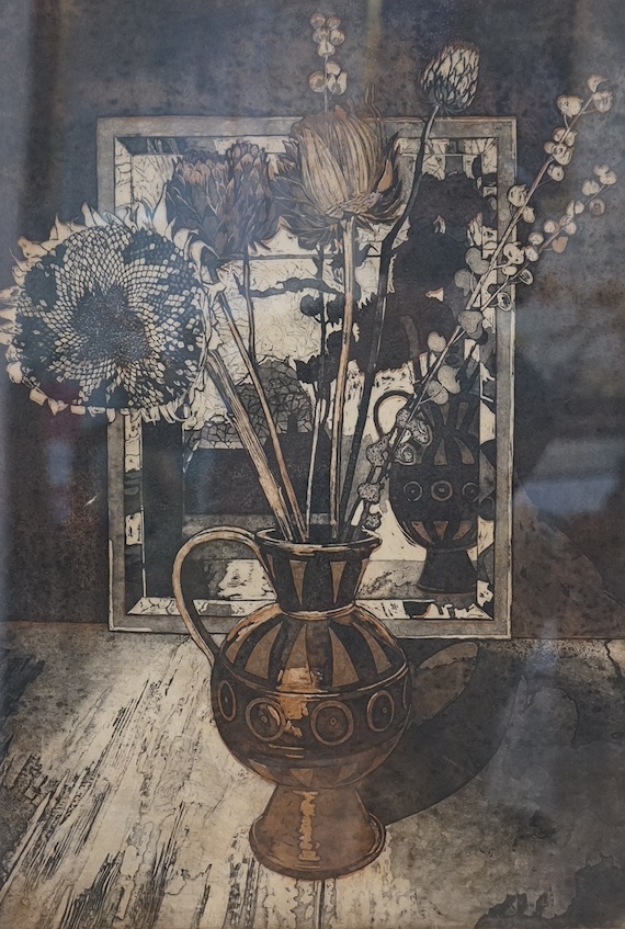 Richard Bawden (1936-2024), artist's proof etching with aquatint, 'Dried plants', signed in pencil, 59 x 40cm. Condition - fair to good